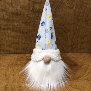 Grey Dreidel Gnome Hanukkah Jewish Decor Minimalist Gift Top Game Hebrew Coins